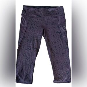 Lululemon Women Purple Black Activewear Leggings (Small)